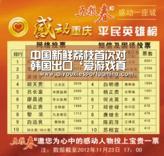 中国新鲜荔枝首次对韩国出口‘爱游戏真人’(图4) 爱游戏娱乐